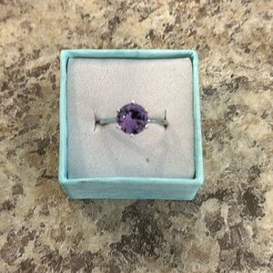 New Sterling Silver alexanderite ring. Size 6